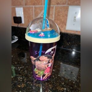 Disney Moana 2 Tropical Beach Themed Tumbler with Straw